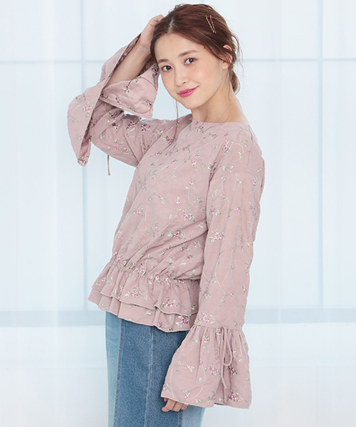 one after another NICE CLAUP（ワンアフターアナザーナイスクラップ）の「総刺繍ブラウス（シャツ/ブラウス・レディース・ピンク/レッド/ブラック・FREE）」の15枚目の写真