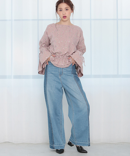 one after another NICE CLAUP（ワンアフターアナザーナイスクラップ）の「総刺繍ブラウス（シャツ/ブラウス・レディース・ピンク/レッド/ブラック・FREE）」の16枚目の写真