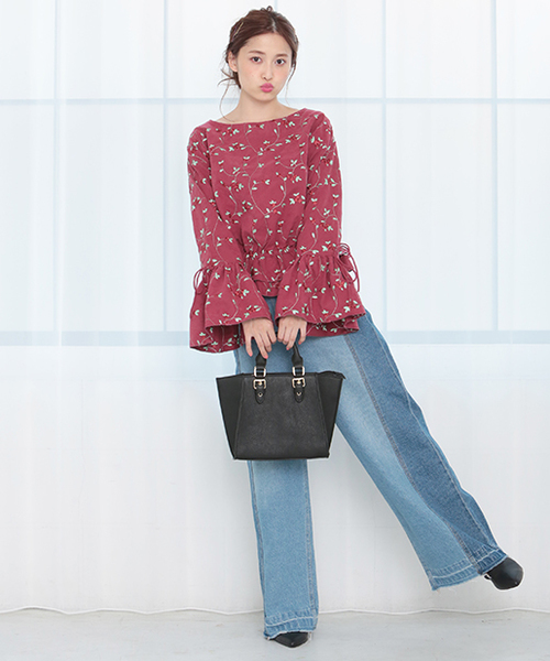 one after another NICE CLAUP（ワンアフターアナザーナイスクラップ）の「総刺繍ブラウス（シャツ/ブラウス・レディース・ピンク/レッド/ブラック・FREE）」の21枚目の写真