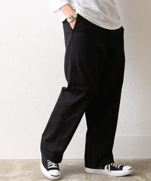 coen（コーエン）の「ストレッチツイルワイドパンツ（チノパンツ・メンズ・ブラック/ネイビー・SMALL/X-LARGE/MEDIUM/LARGE）」の17枚目の写真