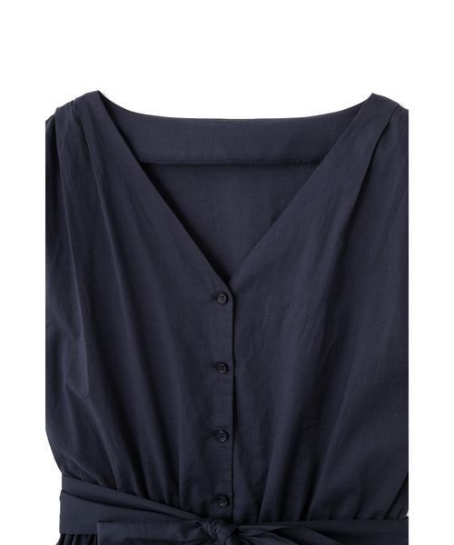 N.（N. Natural Beauty Basic）（エヌエヌナチュラルビューティーベーシック）の「コットンローンミモレワンピース（ワンピース・レディース・グレー/イエロー/ネイビー/オレンジ/カーキ・MEDIUM）」の11枚目の写真