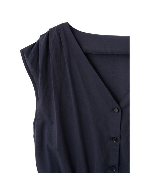 N.（N. Natural Beauty Basic）（エヌエヌナチュラルビューティーベーシック）の「コットンローンミモレワンピース（ワンピース・レディース・グレー/イエロー/ネイビー/オレンジ/カーキ・MEDIUM）」の12枚目の写真