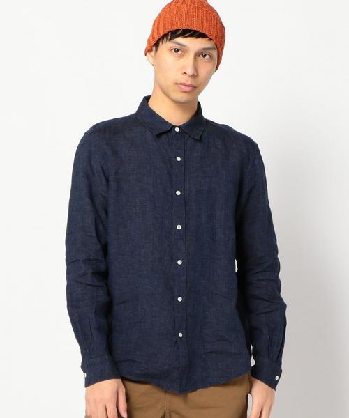 SHIPS(シップス)の「SC: 【BAIRD MCNUTT】 アイリッシュリネン レギュラーカラーシャツ(シャツ/ブラウス・メンズ・ライトブルー/オリーブ/イエロー/ホワイト/ピンク/ネイビー・SMALL/MEDIUM/LARGE/X-LARGE)」の5枚目の写真