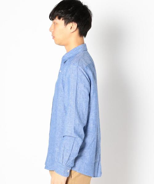 SHIPS(シップス)の「SC: 【BAIRD MCNUTT】 アイリッシュリネン レギュラーカラーシャツ(シャツ/ブラウス・メンズ・ライトブルー/オリーブ/イエロー/ホワイト/ピンク/ネイビー・SMALL/MEDIUM/LARGE/X-LARGE)」の8枚目の写真