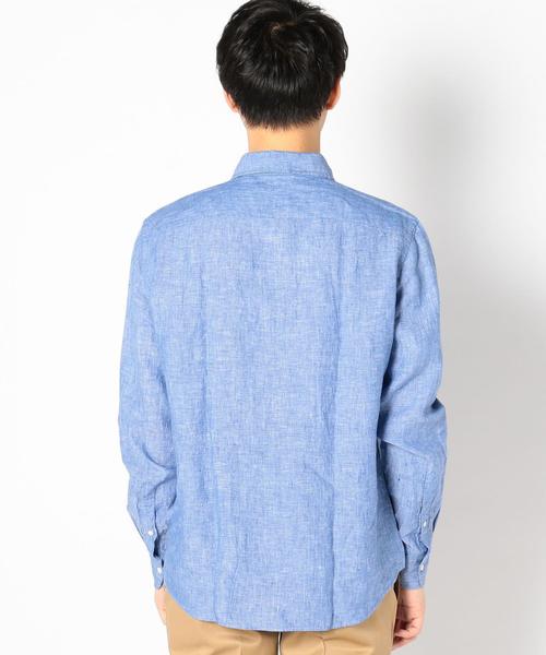 SHIPS(シップス)の「SC: 【BAIRD MCNUTT】 アイリッシュリネン レギュラーカラーシャツ(シャツ/ブラウス・メンズ・ライトブルー/オリーブ/イエロー/ホワイト/ピンク/ネイビー・SMALL/MEDIUM/LARGE/X-LARGE)」の9枚目の写真