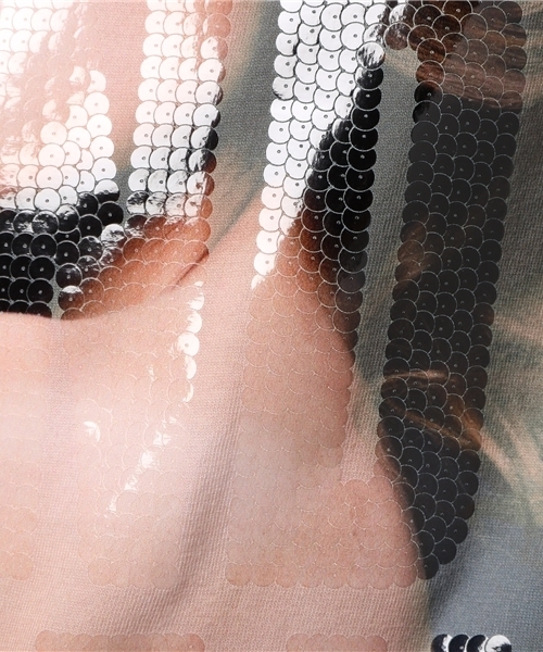 JACKROSE（ジャックローズ）の「スパンコールレディV＆UネックTシャツ（Tシャツ/カットソー・メンズ・ホワイト×ブラック/ホワイト×レッド・M/L）」の8枚目の写真