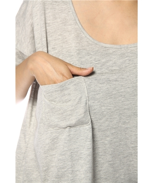 LOVE GIRLS MARKET（ラブ ガール マーケット）の「フリンジトップス（Tシャツ/カットソー・レディース・ホワイト/グレー/スミクロ・FREE）」の7枚目の写真