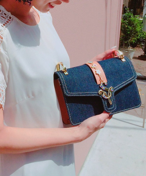 Samantha Vega サマンサベガ の 販売終了 デニムフローレ ショルダーバッグ Wear