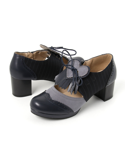 axes femme POETIQUE（アクシーズファムポエティック）の「ハートオックスフォード（パンプス・レディース・ベージュ/ネイビー/ブラック・MEDIUM/LARGE）」の10枚目の写真