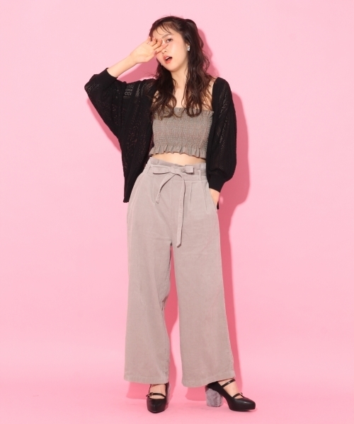 Heather（ヘザー）の「スカシアミドルマンカーディガン8分袖 767389（カーディガン/ボレロ・レディース・ホワイト系その他/イエロー系その他/ピンク系その他/ブラック系その他・FREE）」の6枚目の写真