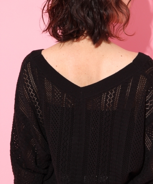 Heather（ヘザー）の「スカシアミドルマンカーディガン8分袖 767389（カーディガン/ボレロ・レディース・ホワイト系その他/イエロー系その他/ピンク系その他/ブラック系その他・FREE）」の14枚目の写真