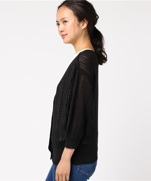 Heather（ヘザー）の「スカシアミドルマンカーディガン8分袖 767389（カーディガン/ボレロ・レディース・ホワイト系その他/イエロー系その他/ピンク系その他/ブラック系その他・FREE）」の21枚目の写真