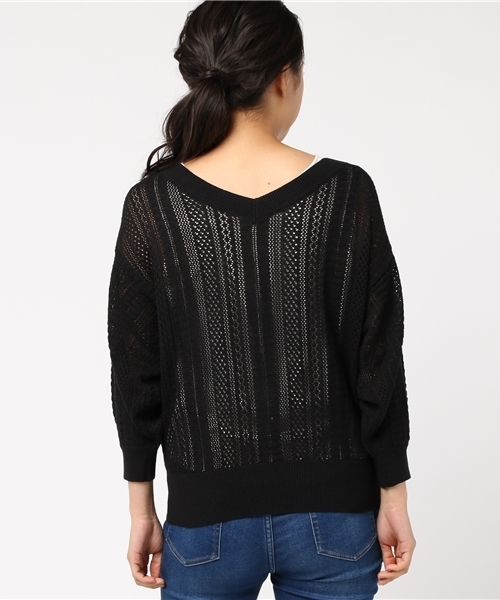 Heather（ヘザー）の「スカシアミドルマンカーディガン8分袖 767389（カーディガン/ボレロ・レディース・ホワイト系その他/イエロー系その他/ピンク系その他/ブラック系その他・FREE）」の15枚目の写真