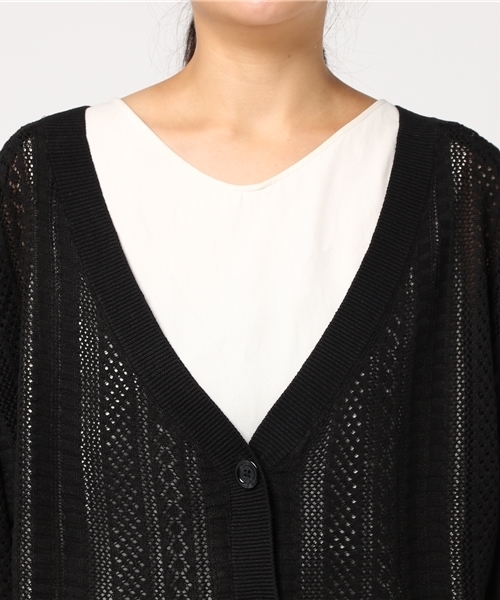 Heather（ヘザー）の「スカシアミドルマンカーディガン8分袖 767389（カーディガン/ボレロ・レディース・ホワイト系その他/イエロー系その他/ピンク系その他/ブラック系その他・FREE）」の16枚目の写真