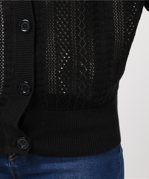 Heather（ヘザー）の「スカシアミドルマンカーディガン8分袖 767389（カーディガン/ボレロ・レディース・ホワイト系その他/イエロー系その他/ピンク系その他/ブラック系その他・FREE）」の18枚目の写真