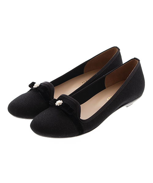 JELLY BEANS(ジェリービーンズ)の「【Made in Japan】ビジューリボンバレエパンプス(125-1388)JELLY BEANS(ジェリービーンズ)(パンプス・レディース・ネイビー/ブラック/グレー/ワイン・22.5/23/23.5/24/24.5)」の11枚目の写真