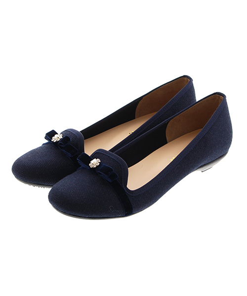 JELLY BEANS(ジェリービーンズ)の「【Made in Japan】ビジューリボンバレエパンプス(125-1388)JELLY BEANS(ジェリービーンズ)(パンプス・レディース・ネイビー/ブラック/グレー/ワイン・22.5/23/23.5/24/24.5)」の13枚目の写真
