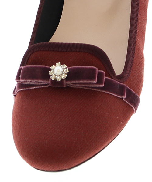 JELLY BEANS(ジェリービーンズ)の「【Made in Japan】ビジューリボンバレエパンプス(125-1388)JELLY BEANS(ジェリービーンズ)(パンプス・レディース・ネイビー/ブラック/グレー/ワイン・22.5/23/23.5/24/24.5)」の10枚目の写真