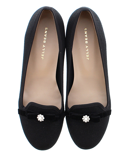 JELLY BEANS(ジェリービーンズ)の「【Made in Japan】ビジューリボンバレエパンプス(125-1388)JELLY BEANS(ジェリービーンズ)(パンプス・レディース・ネイビー/ブラック/グレー/ワイン・22.5/23/23.5/24/24.5)」の17枚目の写真