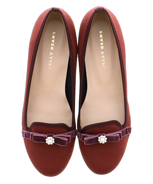 JELLY BEANS(ジェリービーンズ)の「【Made in Japan】ビジューリボンバレエパンプス(125-1388)JELLY BEANS(ジェリービーンズ)(パンプス・レディース・ネイビー/ブラック/グレー/ワイン・22.5/23/23.5/24/24.5)」の16枚目の写真