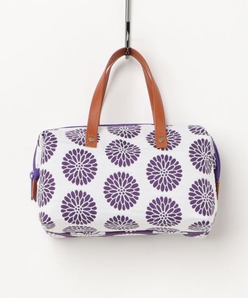 カヤ(カヤ)の「【カヤ】和花ふくれ織りミニボストンバッグ(ハンドバッグ・レディース・ネイビー/ライトグリーン/パープル/レッド/ピンク/ブルー・FREE)」の5枚目の写真