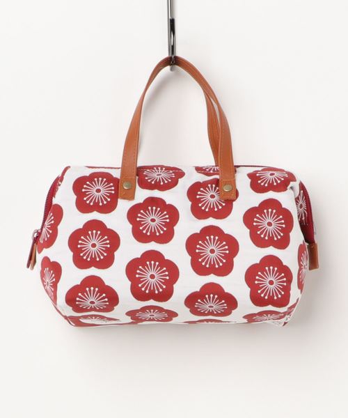 カヤ(カヤ)の「【カヤ】和花ふくれ織りミニボストンバッグ(ハンドバッグ・レディース・ネイビー/ライトグリーン/パープル/レッド/ピンク/ブルー・FREE)」の6枚目の写真