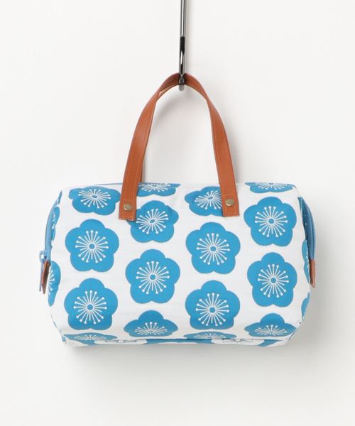 カヤ(カヤ)の「【カヤ】和花ふくれ織りミニボストンバッグ(ハンドバッグ・レディース・ネイビー/ライトグリーン/パープル/レッド/ピンク/ブルー・FREE)」の4枚目の写真