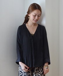 SHIPS for women | ①-0058スキッパー ギャザーブラウス(シャツ/ブラウス)