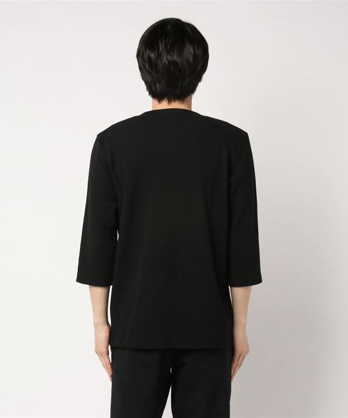 セール】ワッフルクルーネック七分袖T（Tシャツ/カットソー