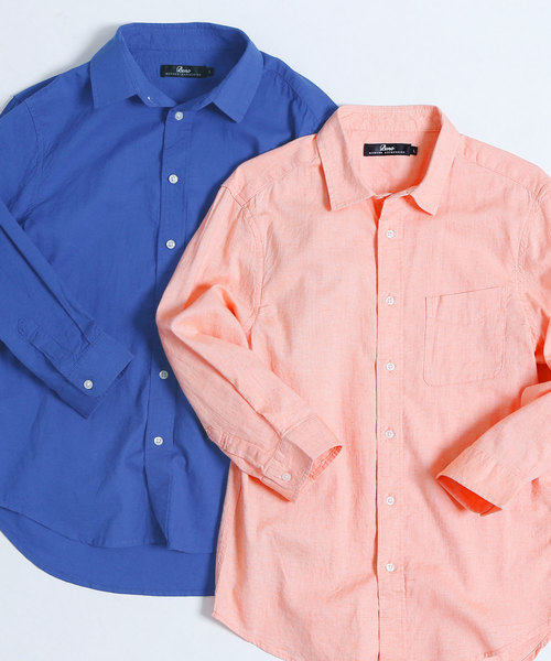 MONO-MART(モノマート)の「ストレッチ綿麻クオーターシャツ LINEN×COTTON(シャツ/ブラウス・メンズ・ホワイト/ブラック/カーキ/ダークグリーン/ネイビー/グレー系その他/ミント/ブルー系その他/ターコイズブルー/ライトイエロー/ピンク系その他/オレンジ系その他/ブルー系その他2/ロイヤルブルー/ライトピンク/ワイン・L/LL/M)」の17枚目の写真