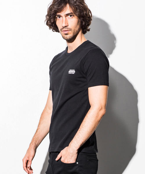 NUMBER (N)INE DENIM（ナンバーナインデニム）の「NUMBER (N)INE DENIM(ナンバーナインデニム)ロゴパターンプリントTシャツ（Tシャツ/カットソー・メンズ・ホワイト/ブラック・SMALL/MEDIUM/LARGE/X-LARGE）」の5枚目の写真