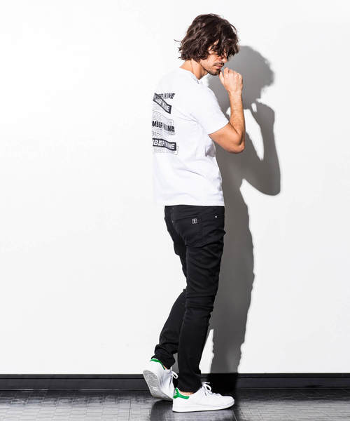 NUMBER (N)INE DENIM（ナンバーナインデニム）の「NUMBER (N)INE DENIM(ナンバーナインデニム)ロゴパターンプリントTシャツ（Tシャツ/カットソー・メンズ・ホワイト/ブラック・SMALL/MEDIUM/LARGE/X-LARGE）」の7枚目の写真