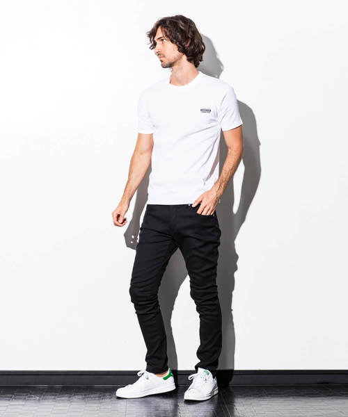 NUMBER (N)INE DENIM（ナンバーナインデニム）の「NUMBER (N)INE DENIM(ナンバーナインデニム)ロゴパターンプリントTシャツ（Tシャツ/カットソー・メンズ・ホワイト/ブラック・SMALL/MEDIUM/LARGE/X-LARGE）」の8枚目の写真