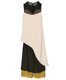 Ameri（アメリ）の「SHEER DOCKING PLEATS DRESS（ワンピース）」 - WEAR