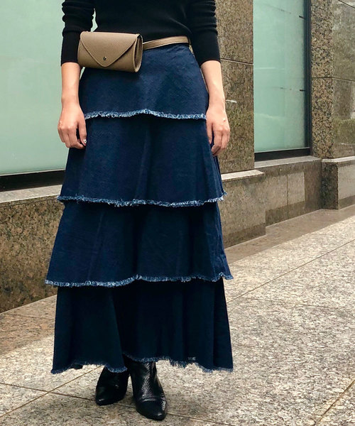 Million Carats ミリオンカラッツ の ティアードロングスカート スカート Wear