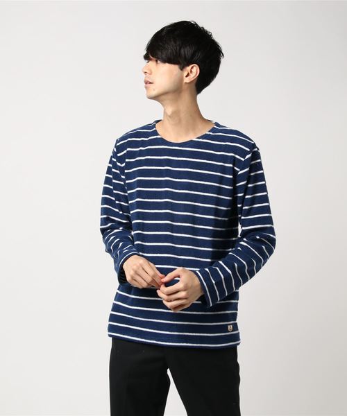 Armor lux（アルモーリュックス）の「ARMOR LUX ボーダー ロングスリーブトップス（Tシャツ/カットソー・メンズ・グリーン系その他/ブルー系その他・XS/S/M）」の2枚目の写真