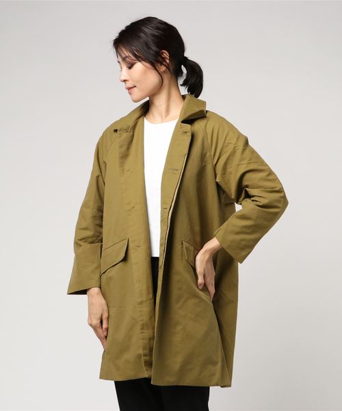 LBC(エルビーシー)の「ステンカラーコート(ステンカラーコート・レディース・ネイビー/オリーブ/オレンジ・M/L)」の8枚目の写真