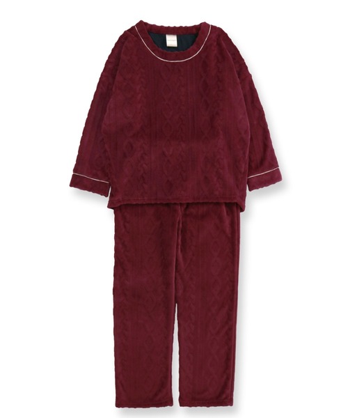 fran de lingerie（フランデランジェリー）の「memory fleece マイクロフリース プルオーバー上下セット（ルームウェア/パジャマ・レディース・ホワイト/パープル/ネイビー/オフホワイト/ピンク/オレンジ/ミント/ダークブルー/ワイン/グレー/ブルーパープル・M-L）」の10枚目の写真