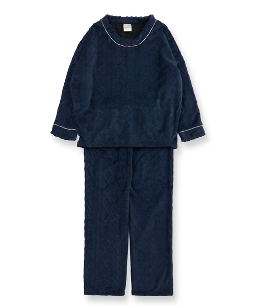 fran de lingerie（フランデランジェリー）の「memory fleece マイクロフリース プルオーバー上下セット（ルームウェア/パジャマ・レディース・ホワイト/パープル/ネイビー/オフホワイト/ピンク/オレンジ/ミント/ダークブルー/ワイン/グレー/ブルーパープル・M-L）」の22枚目の写真