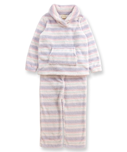 fran de lingerie（フランデランジェリー）の「memory fleece マイクロフリース プルオーバー上下セット（ルームウェア/パジャマ・レディース・ホワイト/パープル/ネイビー/オフホワイト/ピンク/オレンジ/ミント/ダークブルー/ワイン/グレー/ブルーパープル・M-L）」の21枚目の写真