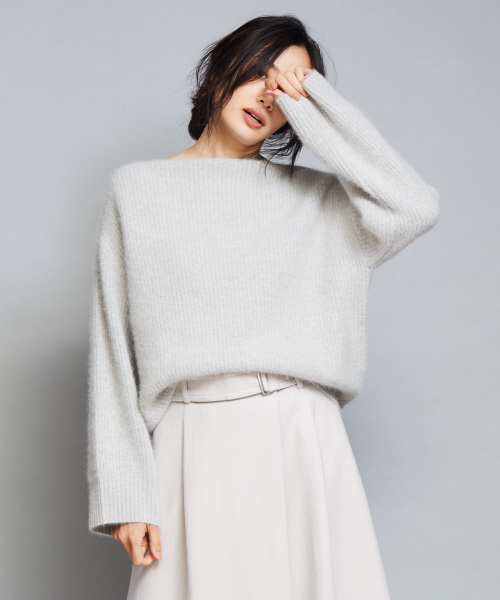 qualite（カリテ）の「フォックスウールニットプルオーバー（ニット/セーター・レディース・ライトグレー/イエロー/ブルー/ライラック・38/36）」の2枚目の写真