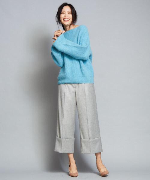 qualite（カリテ）の「フォックスウールニットプルオーバー（ニット/セーター・レディース・ライトグレー/イエロー/ブルー/ライラック・38/36）」の22枚目の写真