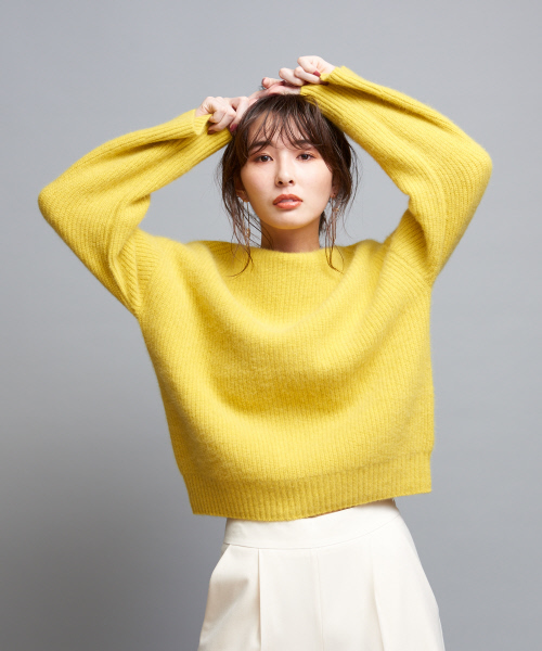 qualite（カリテ）の「フォックスウールニットプルオーバー（ニット/セーター・レディース・ライトグレー/イエロー/ブルー/ライラック・38/36）」の14枚目の写真