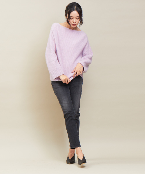 qualite（カリテ）の「フォックスウールニットプルオーバー（ニット/セーター・レディース・ライトグレー/イエロー/ブルー/ライラック・38/36）」の12枚目の写真