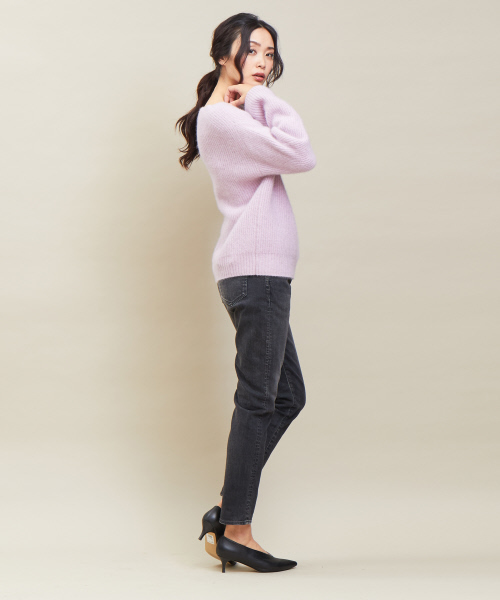 qualite（カリテ）の「フォックスウールニットプルオーバー（ニット/セーター・レディース・ライトグレー/イエロー/ブルー/ライラック・38/36）」の18枚目の写真