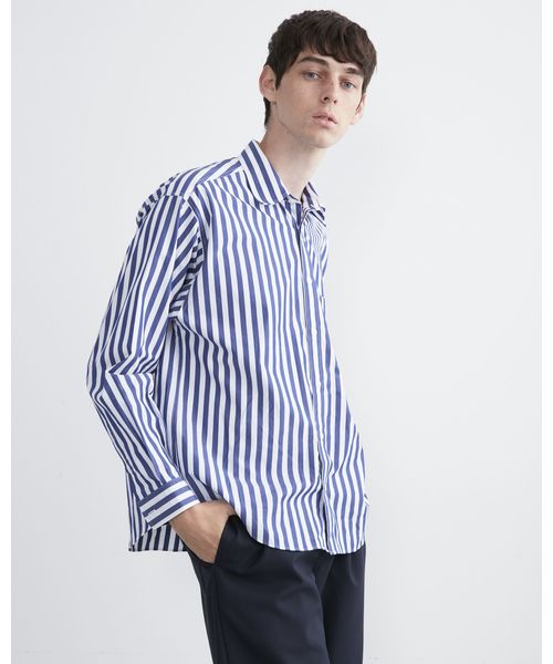 Traditional Weatherwear（トラディショナルウェザーウェア）の「【MEN'S】レギュラーシャツ ウィズ ワイヤー（シャツ/ブラウス・メンズ・ブルー系その他/ブルー系その他2・S/XS/M/L）」の6枚目の写真