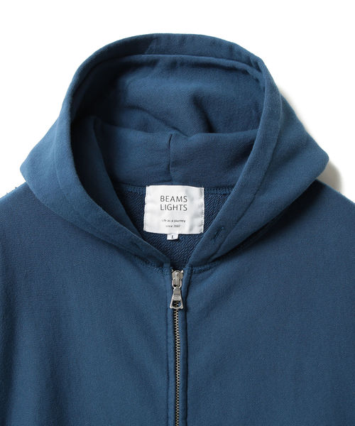 BEAMS LIGHTS（ビームスライツ）の「BEAMS LIGHTS / フラットシーマ 2トーンパーカ（スウェット・メンズ・グレー/インディゴブルー・SMALL/MEDIUM/LARGE/X-LARGE）」の9枚目の写真