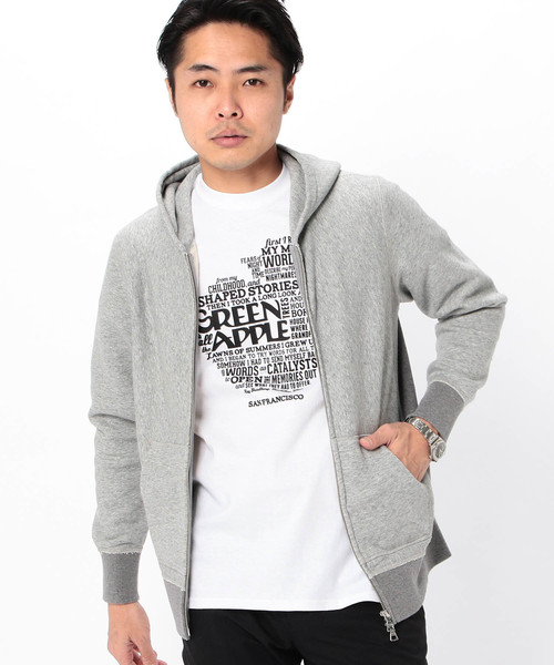 BEAMS LIGHTS（ビームスライツ）の「BEAMS LIGHTS / フラットシーマ 2トーンパーカ（スウェット・メンズ・グレー/インディゴブルー・SMALL/MEDIUM/LARGE/X-LARGE）」の2枚目の写真