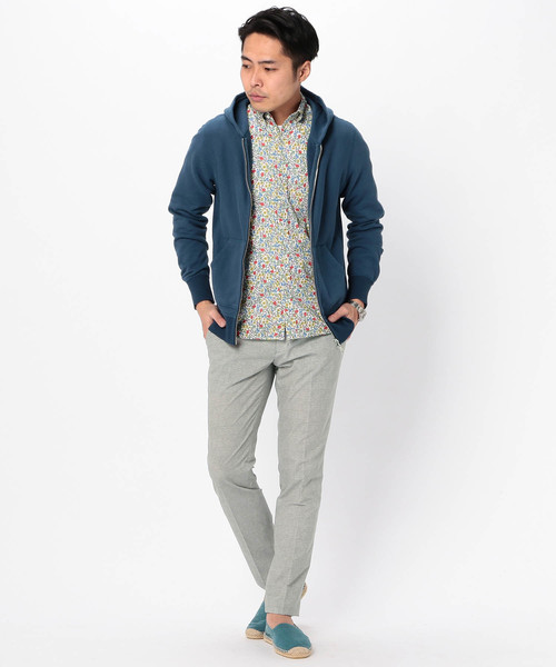 BEAMS LIGHTS（ビームスライツ）の「BEAMS LIGHTS / フラットシーマ 2トーンパーカ（スウェット・メンズ・グレー/インディゴブルー・SMALL/MEDIUM/LARGE/X-LARGE）」の13枚目の写真