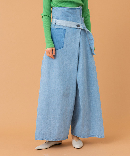 UNITED TOKYO（ユナイテッドトウキョウ）の「バギーデニムパンツ（デニムパンツ・レディース・ブルー/ネイビー・1）」の2枚目の写真